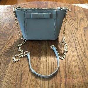 Small gray crossbody bag cottage core Miztique EUC